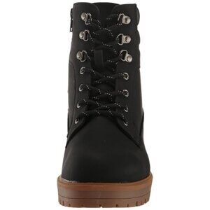 AVENUE Women's Cloudwalkers Wide FIT Hiker Boot Aviva Ankle, Black, 8.5 W